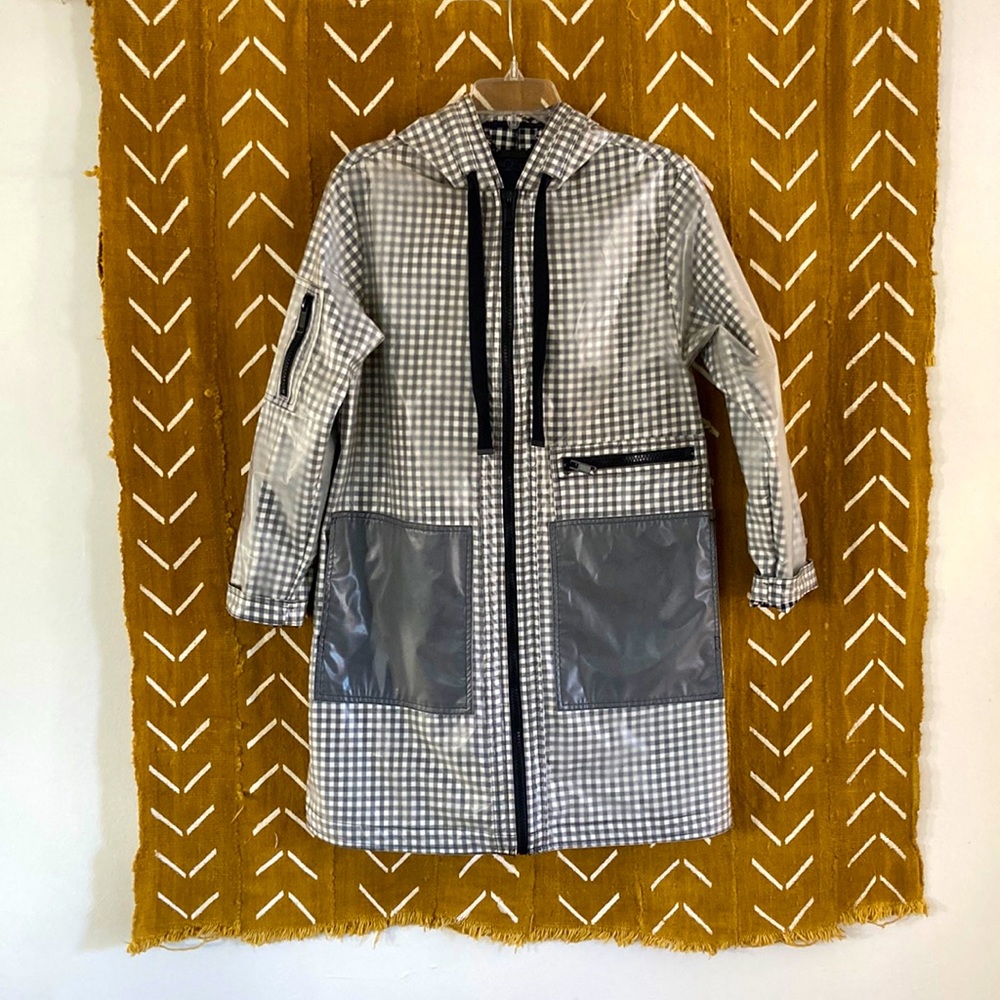 Rachel Roy Gingham Raincoat NWOT